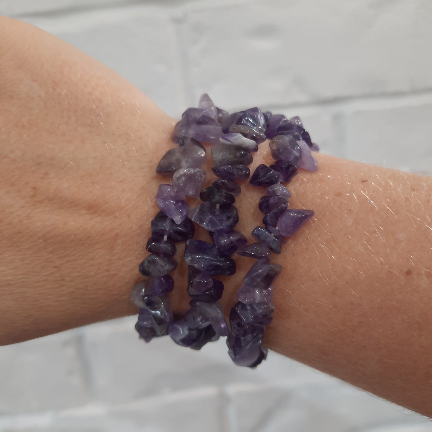 Amethyst Quartz Chip Bracelet's