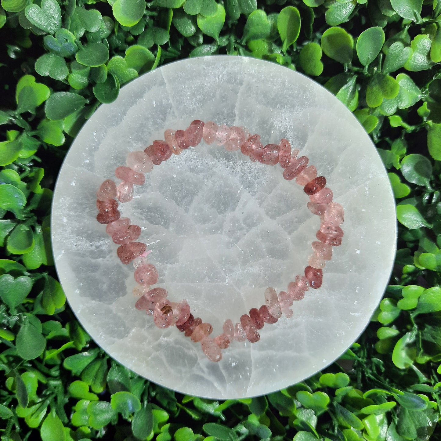 Strawberry Quartz Chip Bracelet's