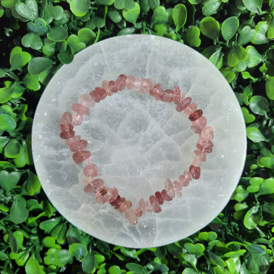 Strawberry Quartz Chip Bracelet's