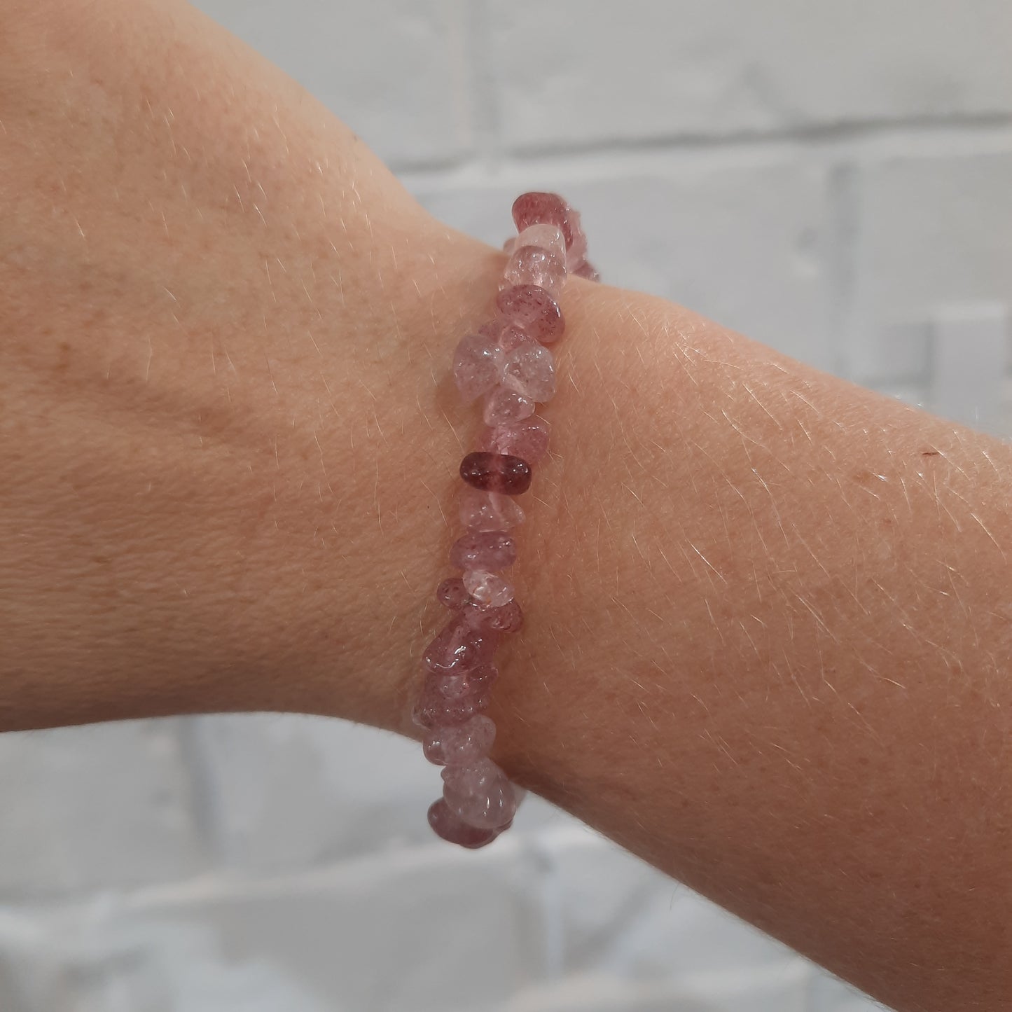Strawberry Quartz Chip Bracelet's