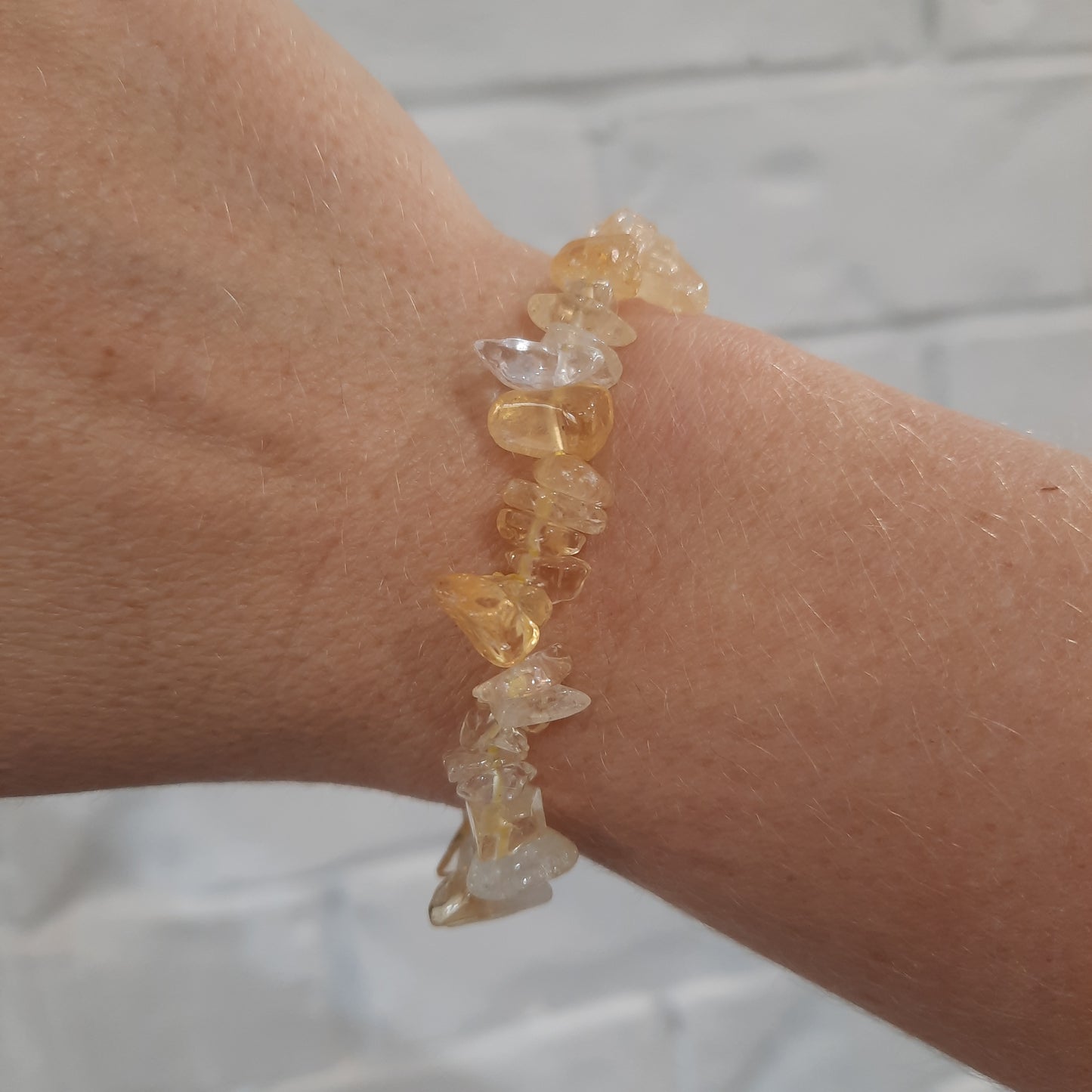 Golden Amethyst Quartz Chip Bracelet's
