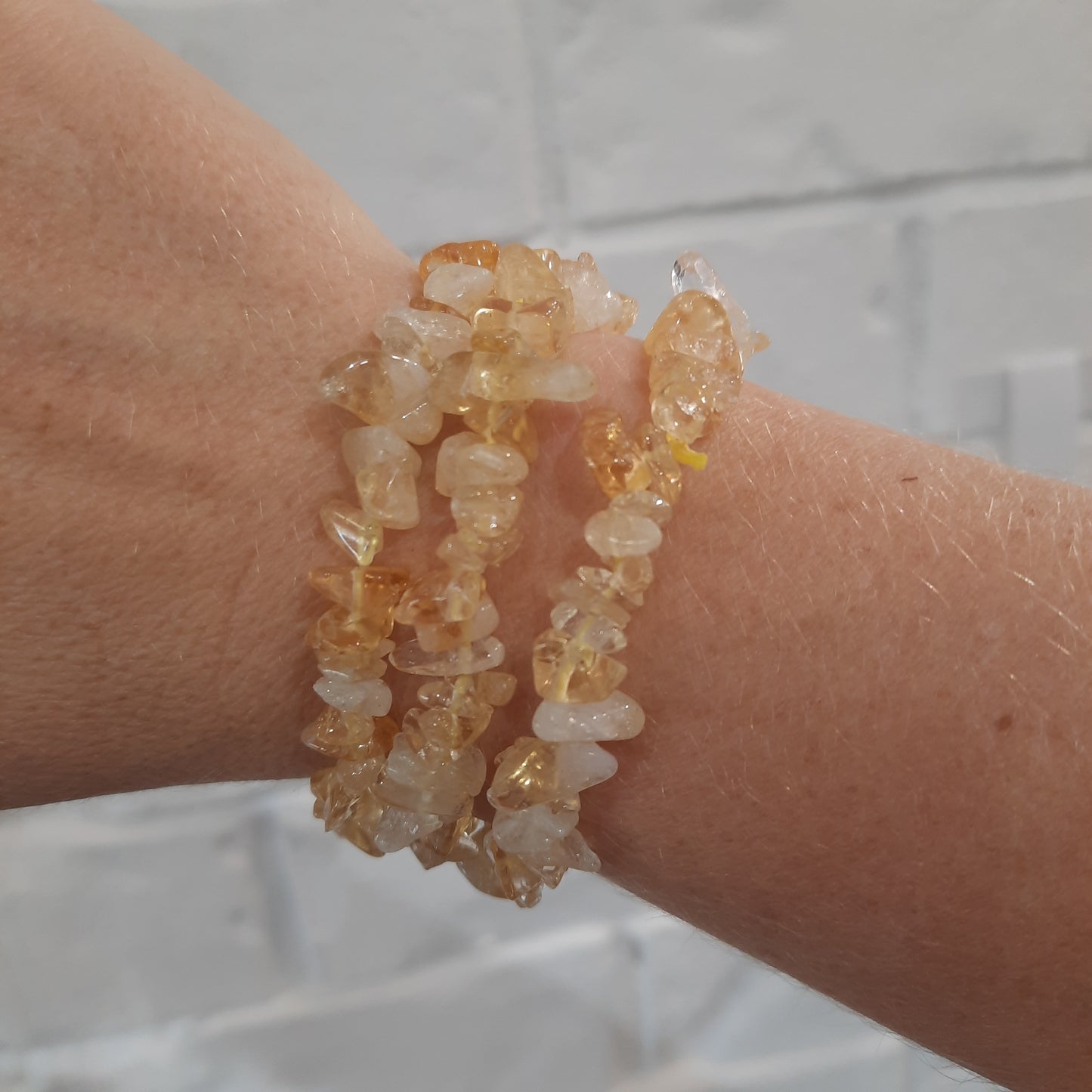 Golden Amethyst Quartz Chip Bracelet's