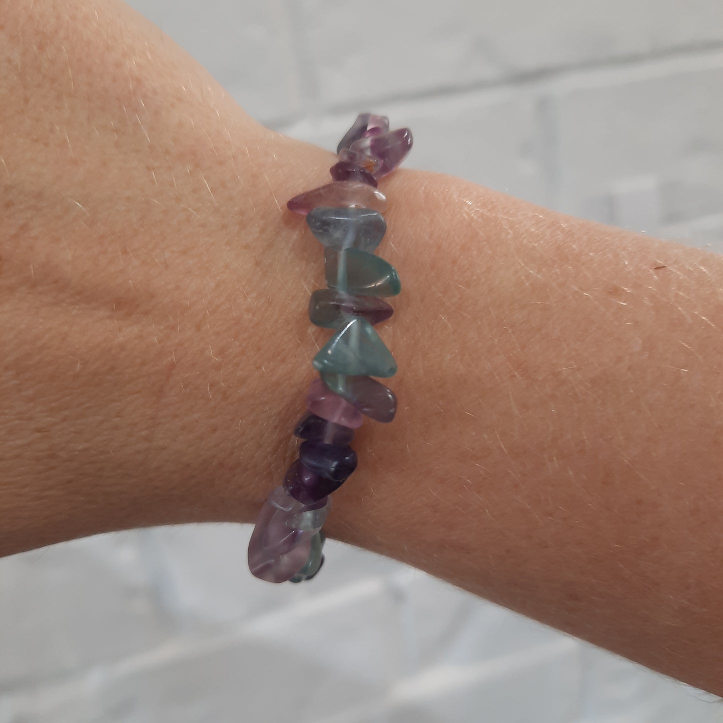 Rainbow Fluorite Chip Bracelet's