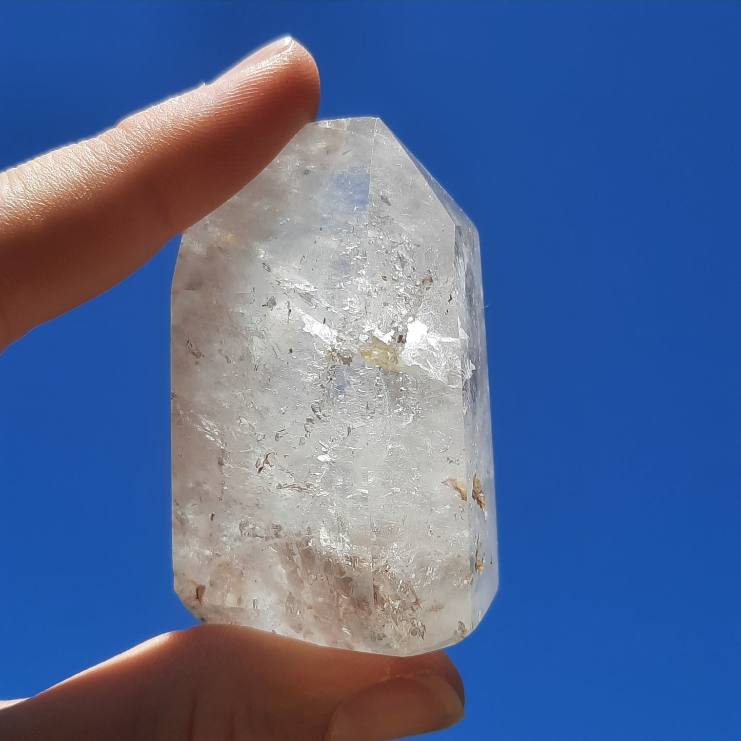 Clear Quartz Tower With Inclusions