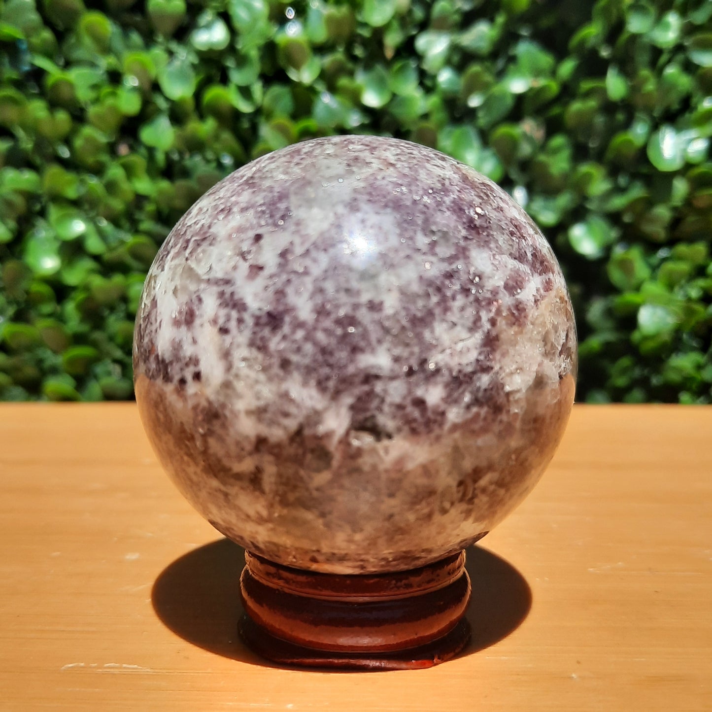 Lepidolite Rubellite Quartz Sphere