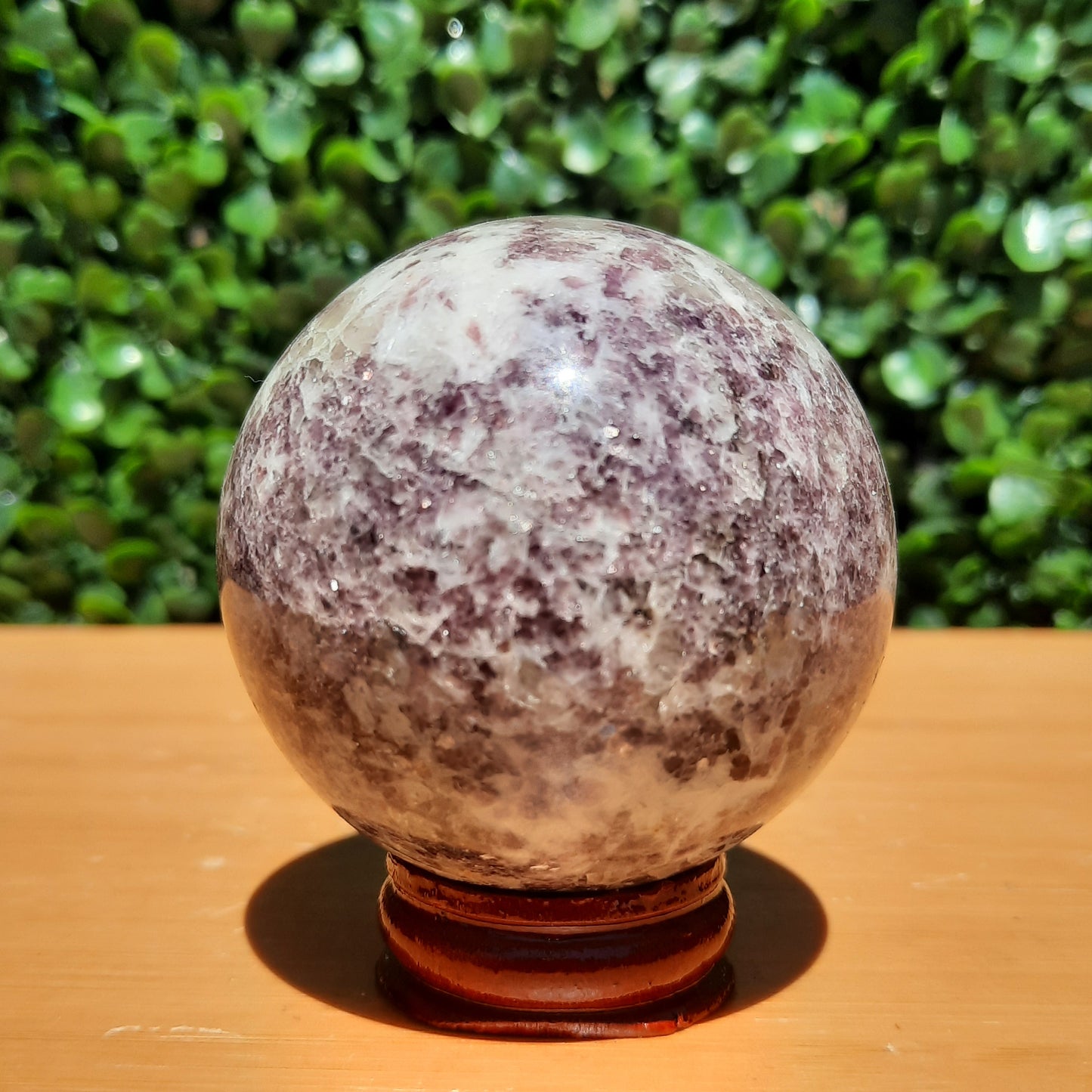 Lepidolite Rubellite Quartz Sphere