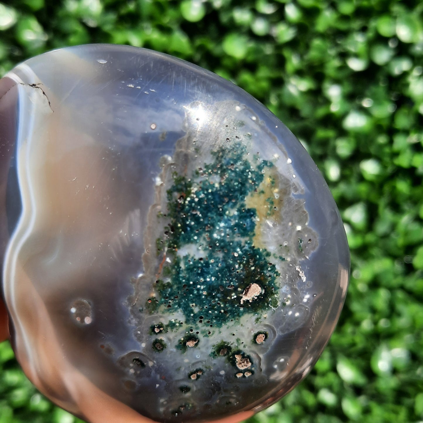 Agate Heart With Inclusions