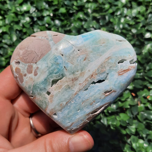 Blue Aragonite Heart