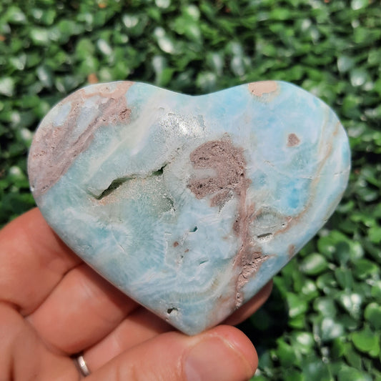 Blue Aragonite Heart
