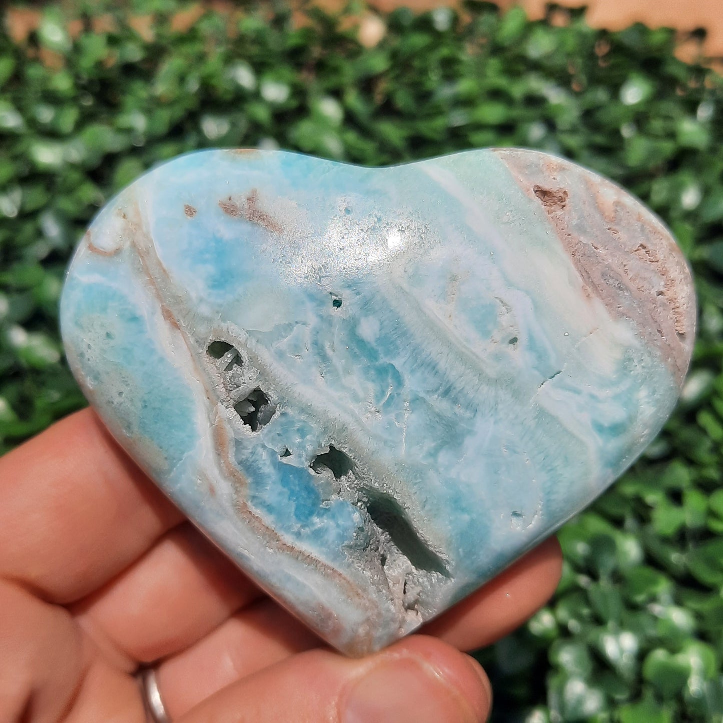 Blue Aragonite Heart