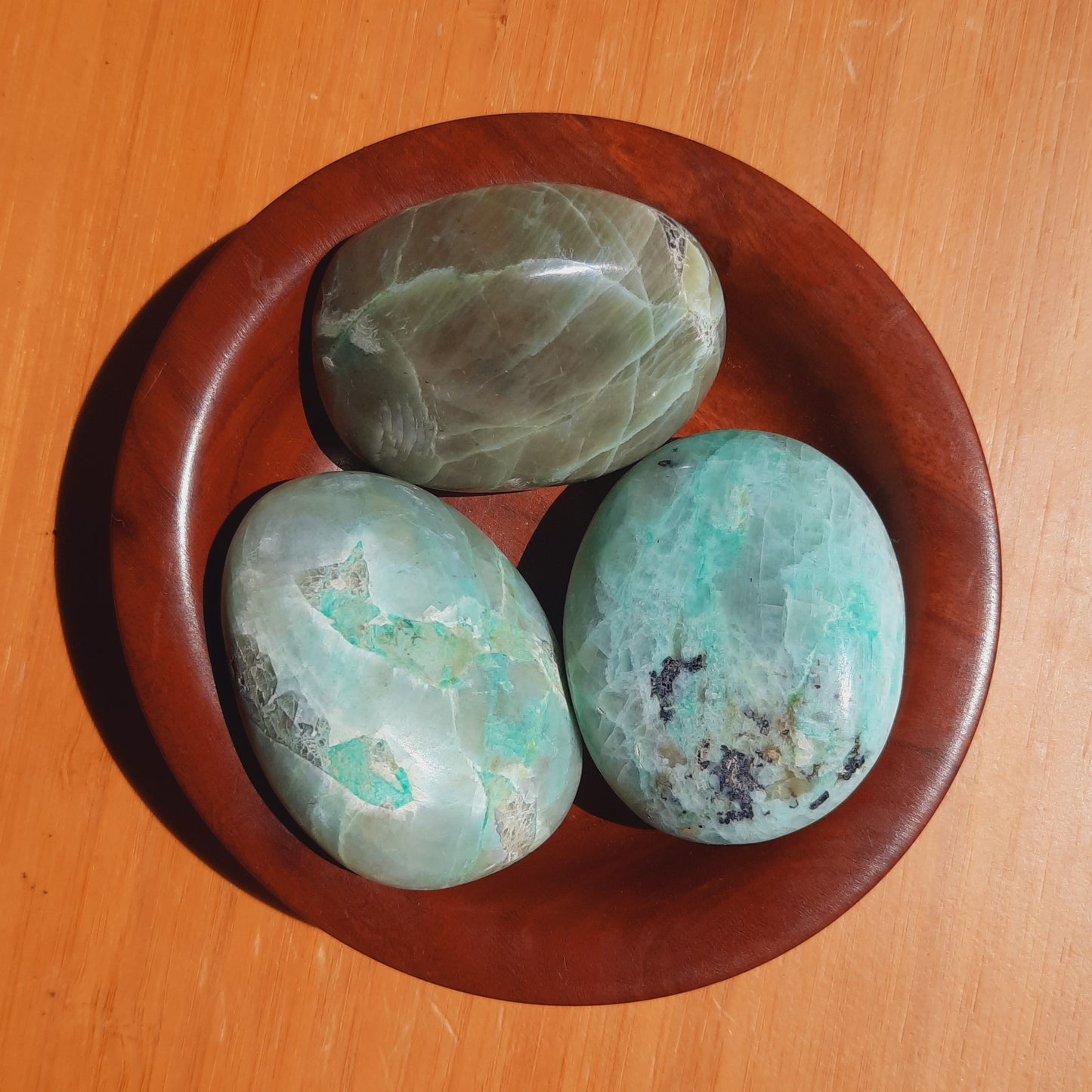 Green Moonstone Palm Stone's