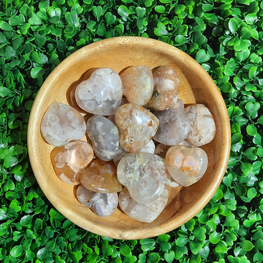 Flower Agate Heart's Small