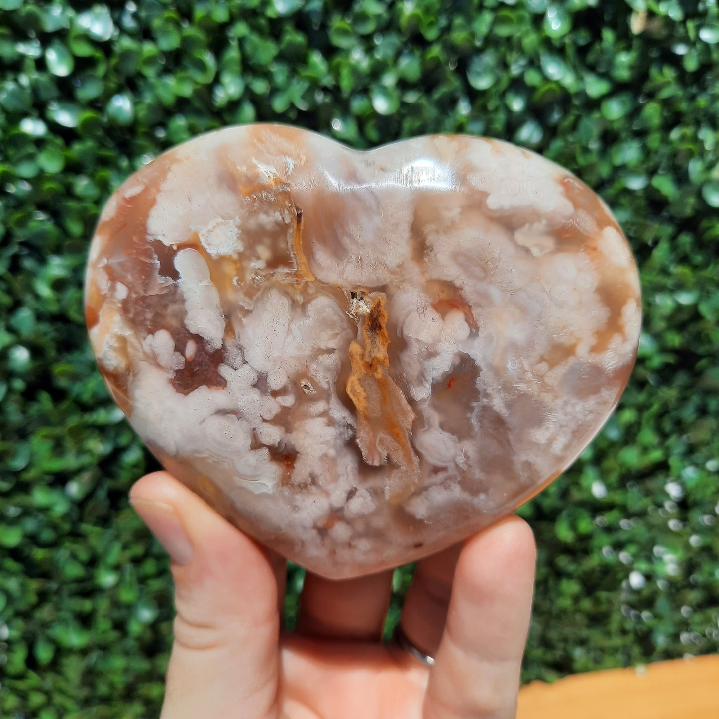 Flower Agate Heart