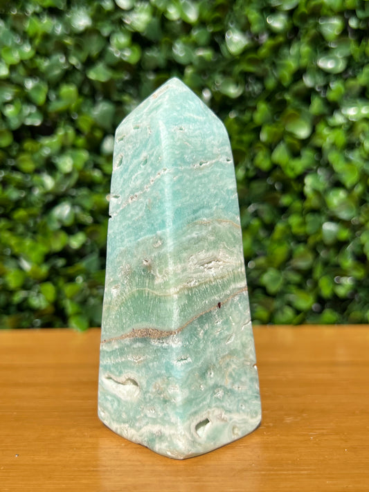 Blue Aragonite Obelisk