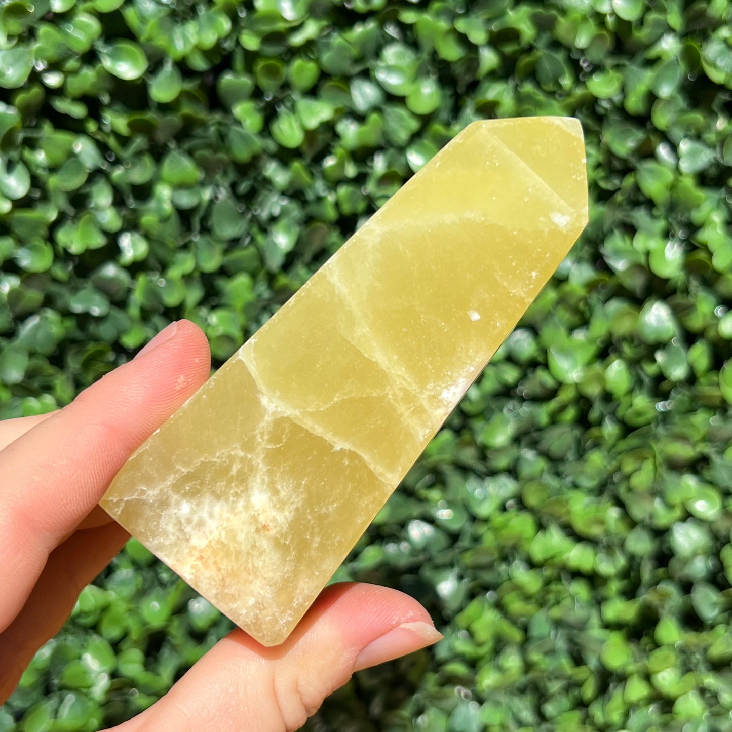 Golden Calcite Crystal Obelisk
