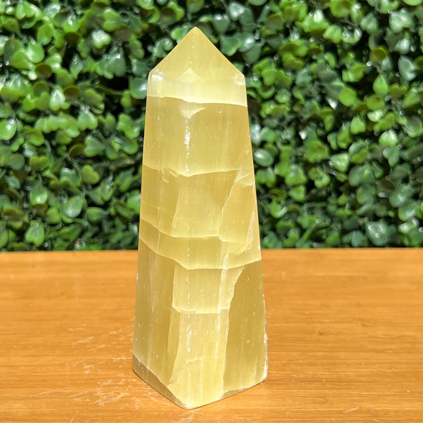 Golden Calcite Crystal Obelisk
