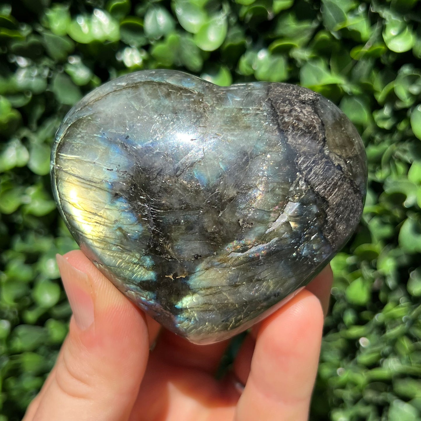 Labradorite Heart