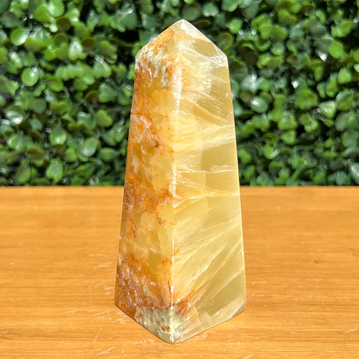 Golden Calcite Crystal Obelisk
