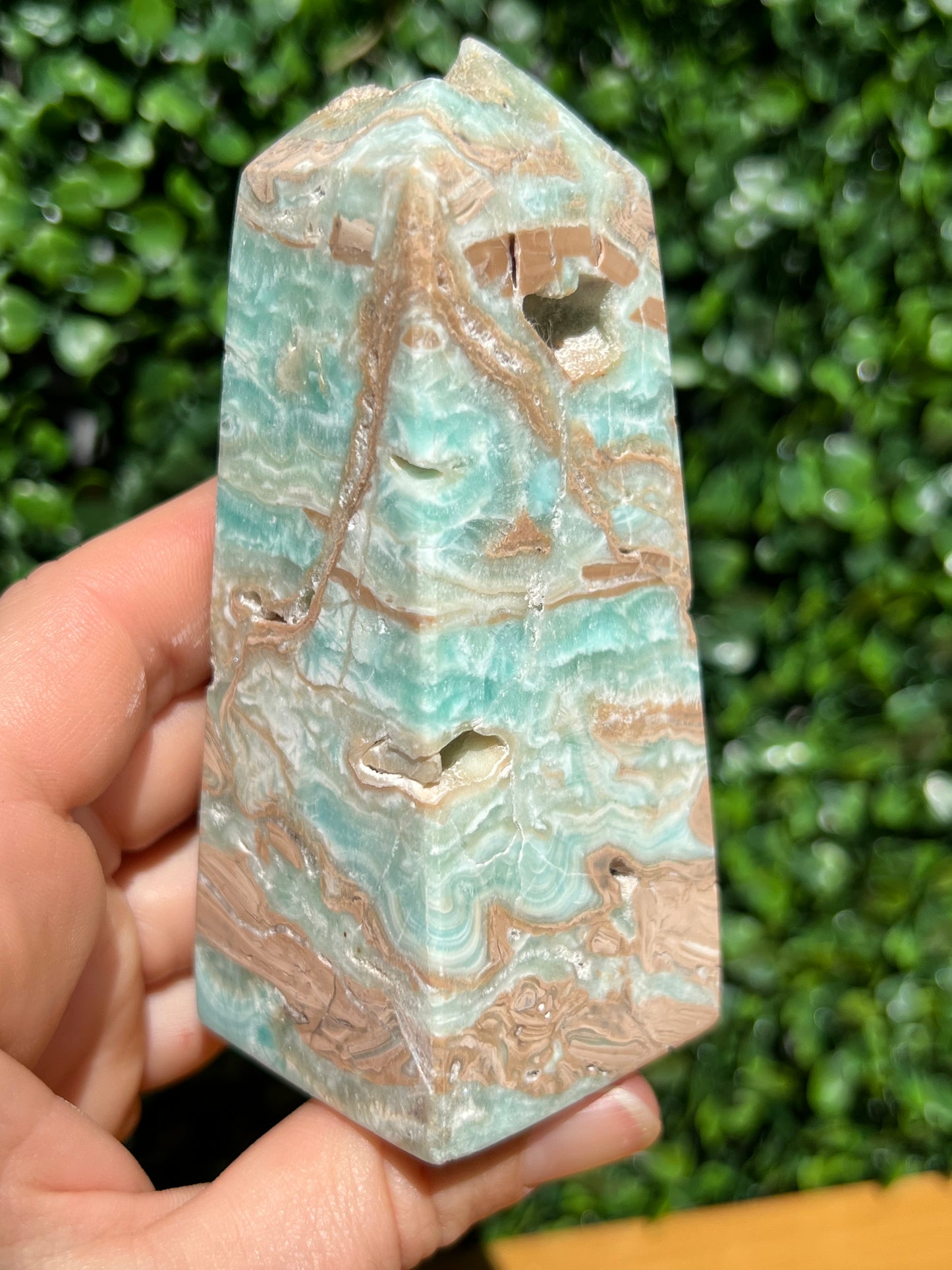 Blue Aragonite Obelisk