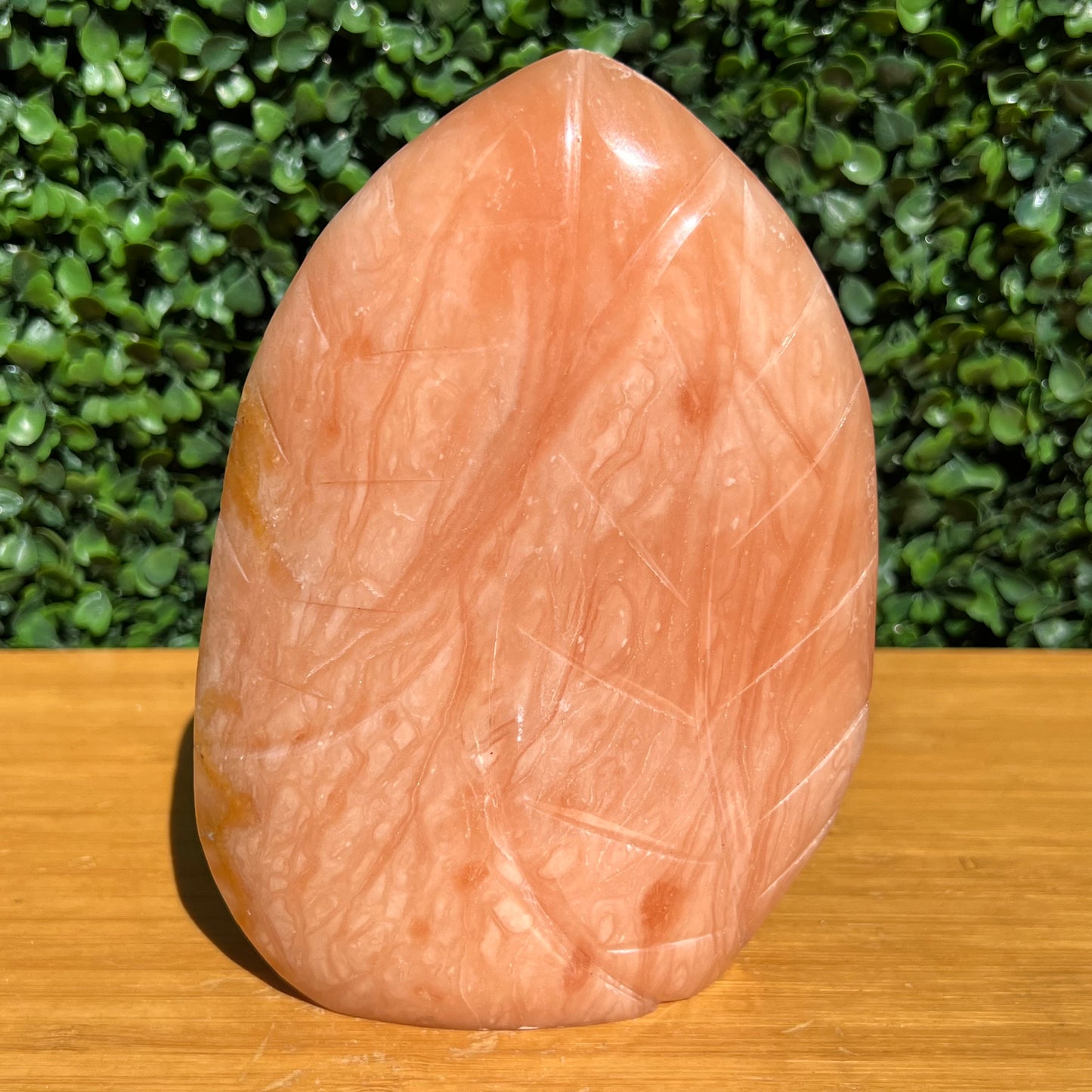 Tangerine Calcite Leaf