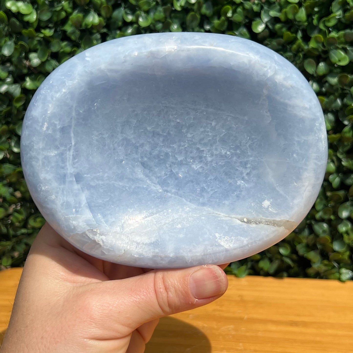 Blue Calcite Crystal Bowl