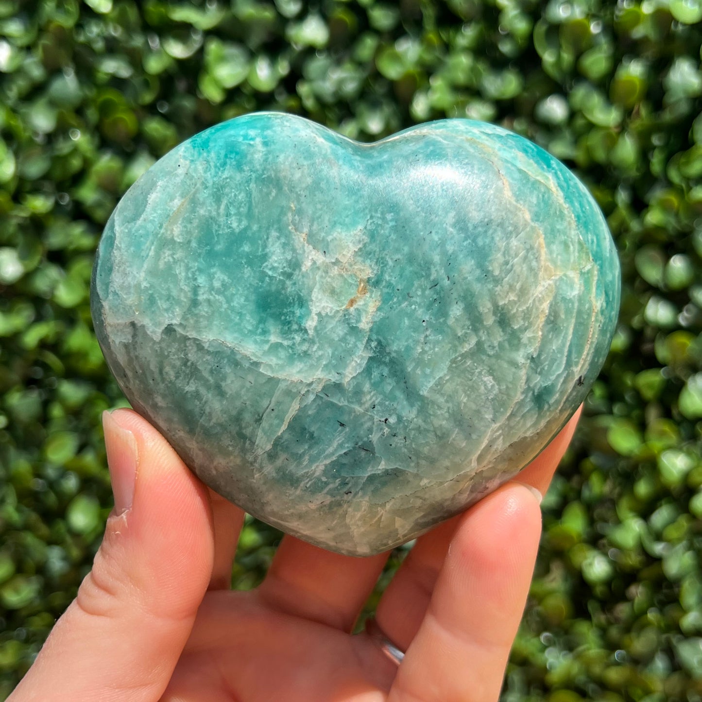 Amazonite Crystal Heart