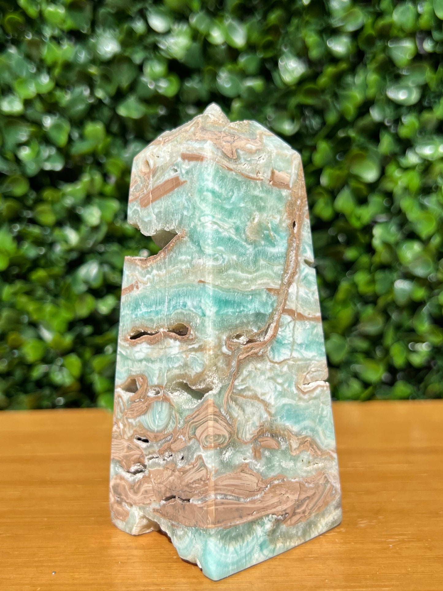 Blue Aragonite Obelisk