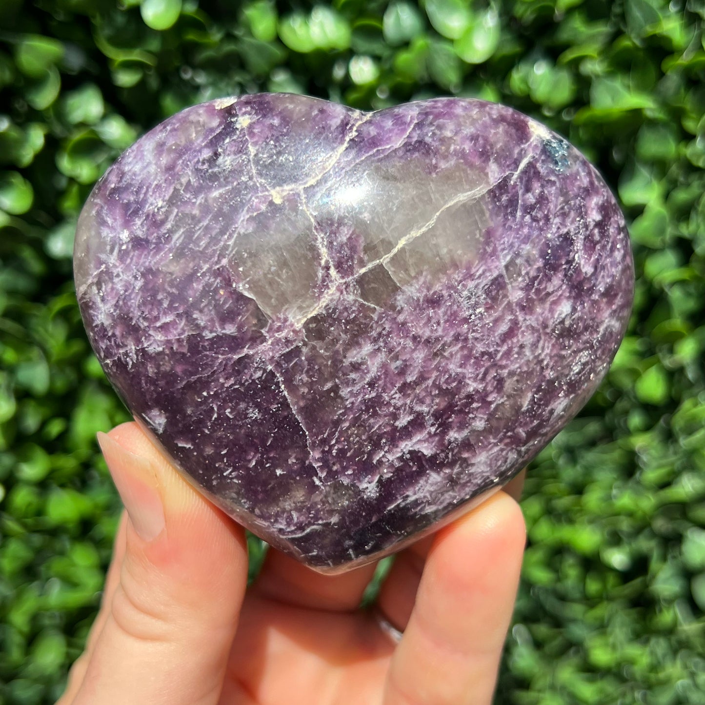 Lepidolite Smokey Heart