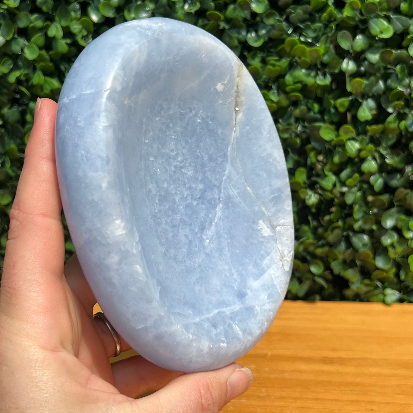 Blue Calcite Crystal Bowl