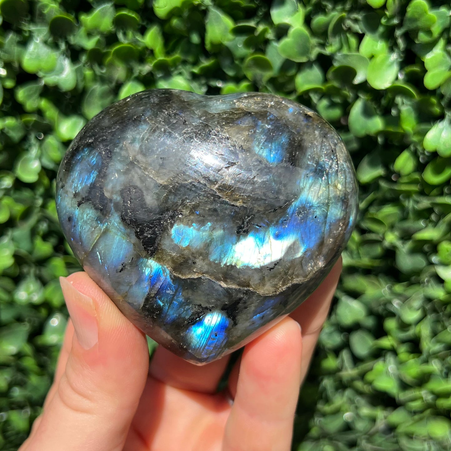 Labradorite Heart