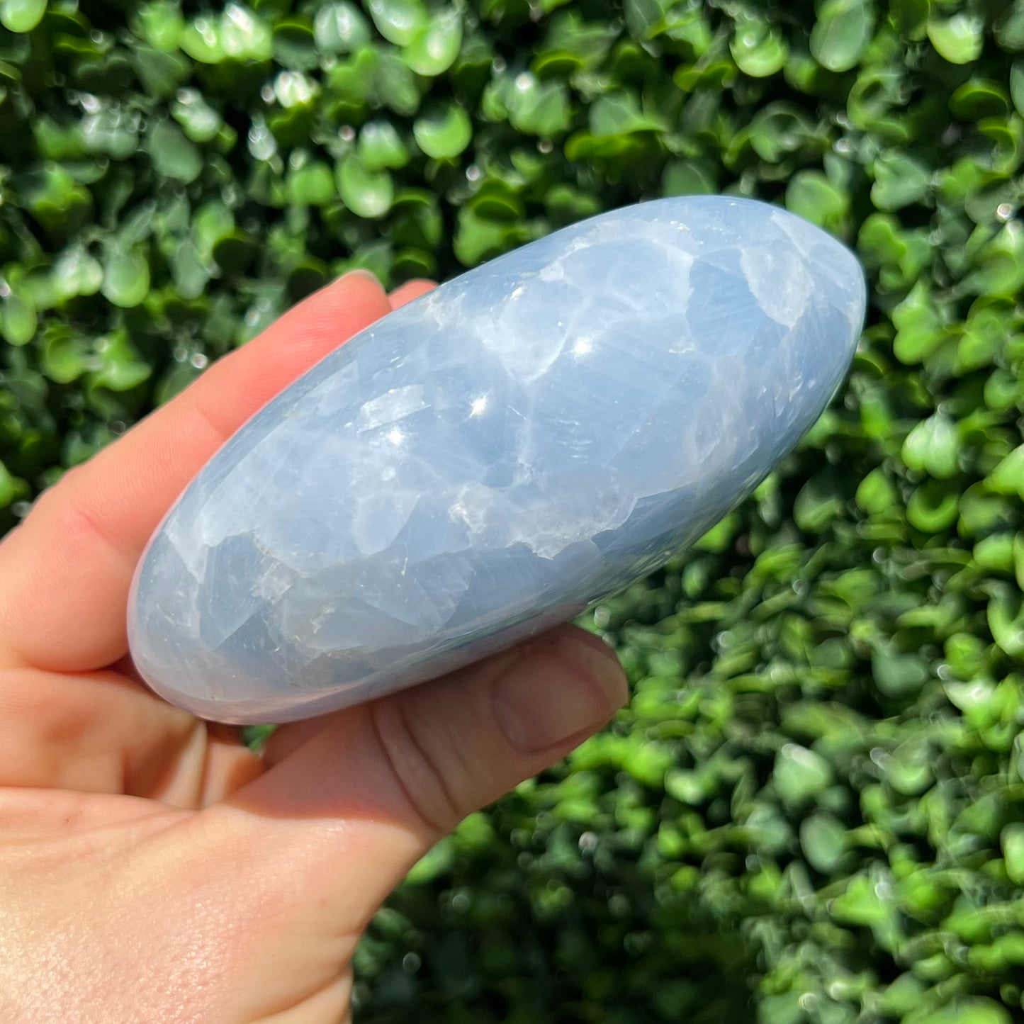Blue Calcite Crystal Heart
