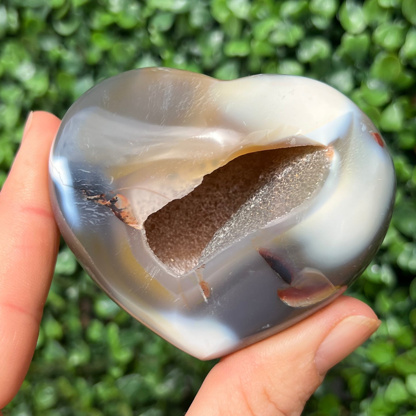 Orca Agate Heart