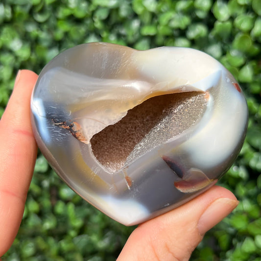 Orca Agate Heart