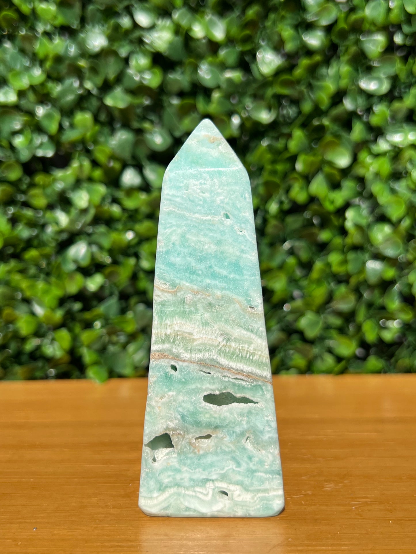 Blue Aragonite Obelisk