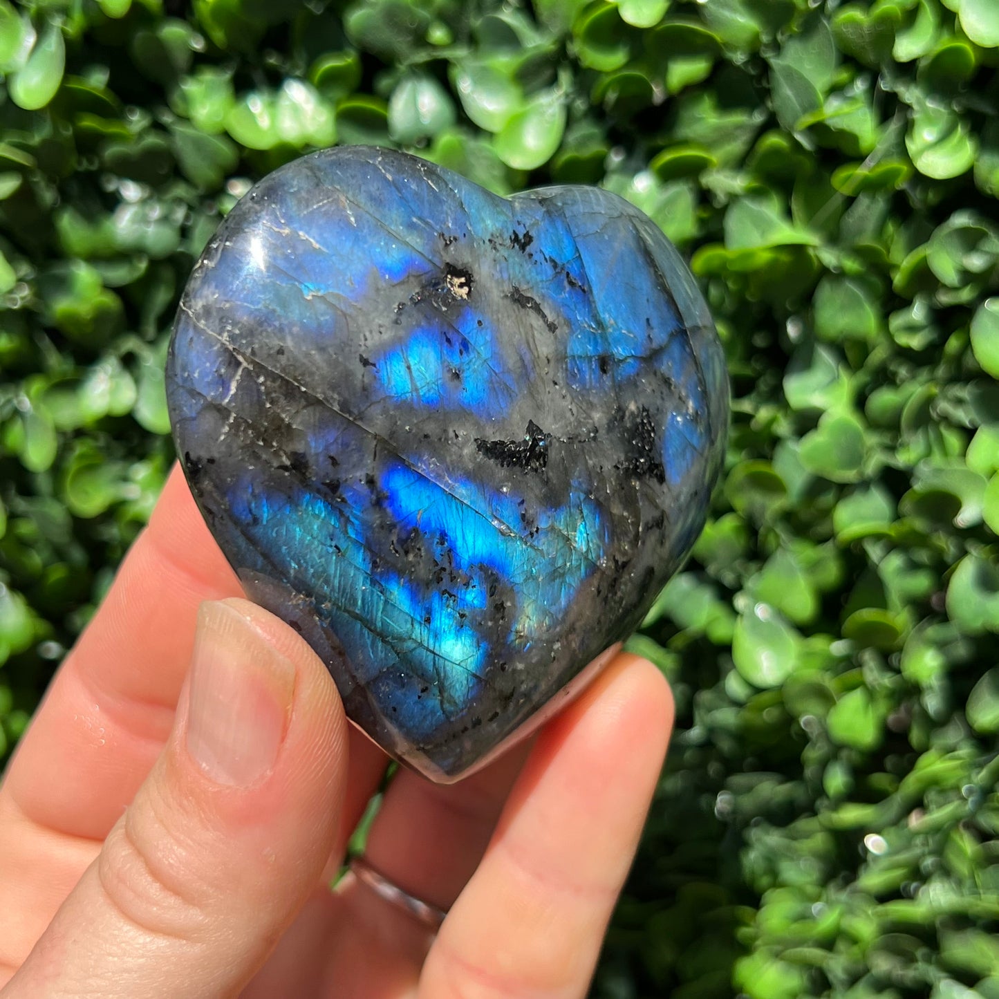 Labradorite Heart