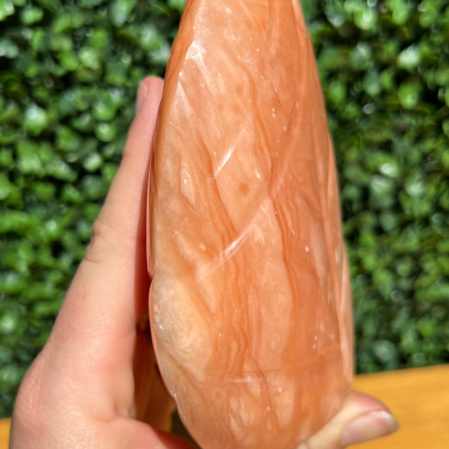 Tangerine Calcite Leaf