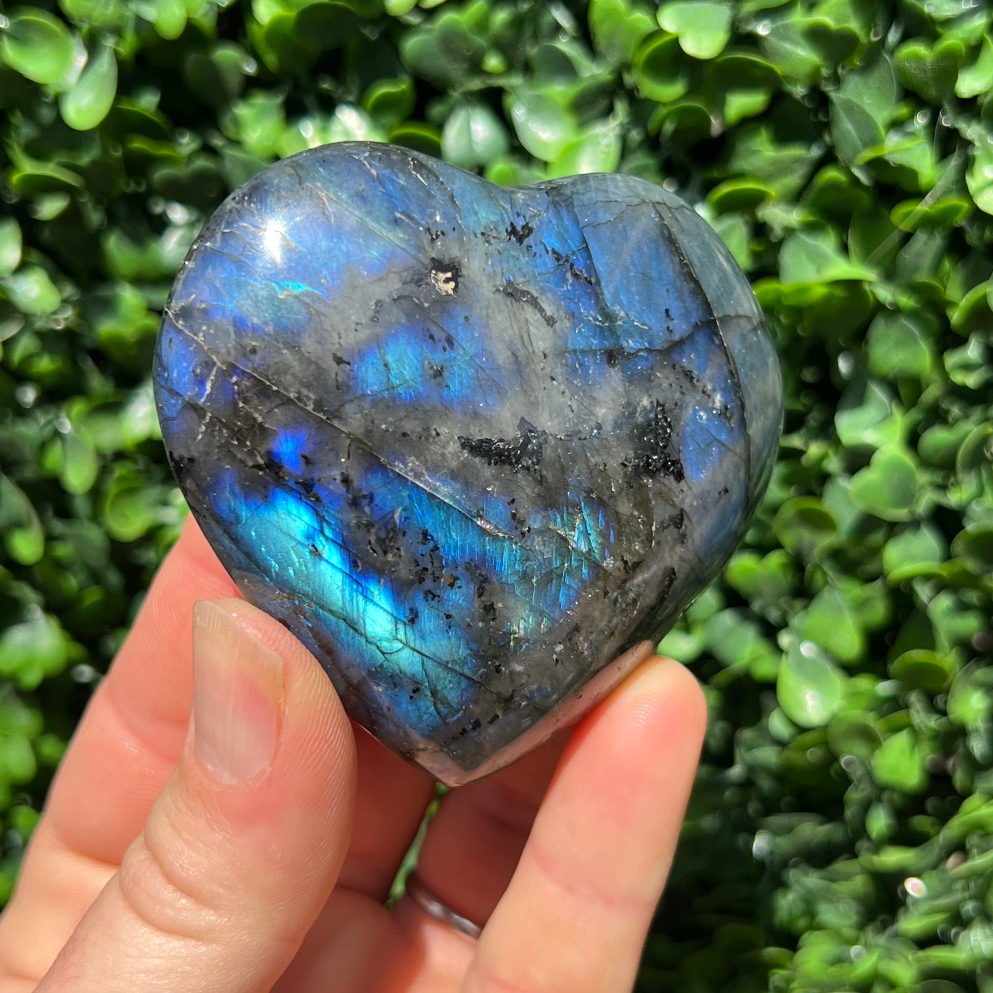 Labradorite Heart