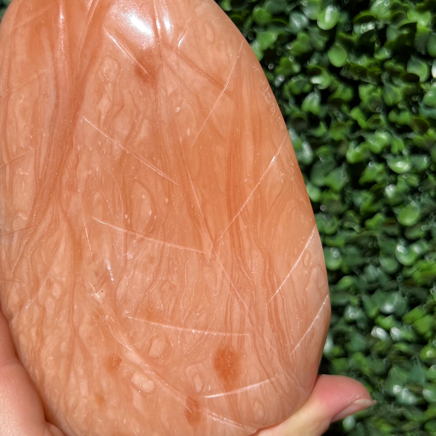 Tangerine Calcite Leaf