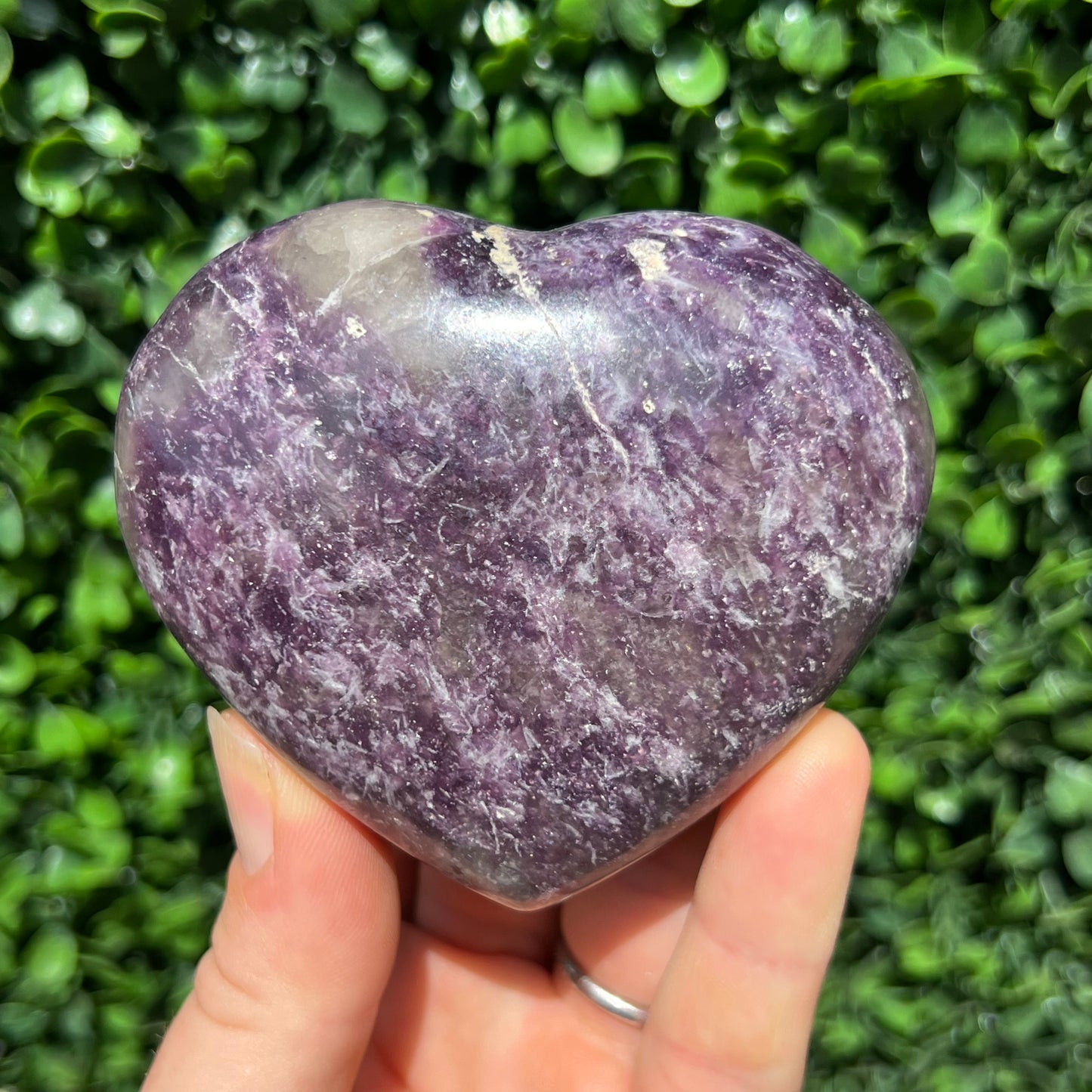 Lepidolite Smokey Heart