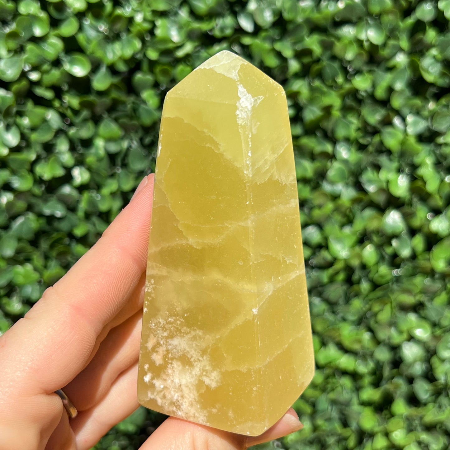 Golden Calcite Crystal Obelisk