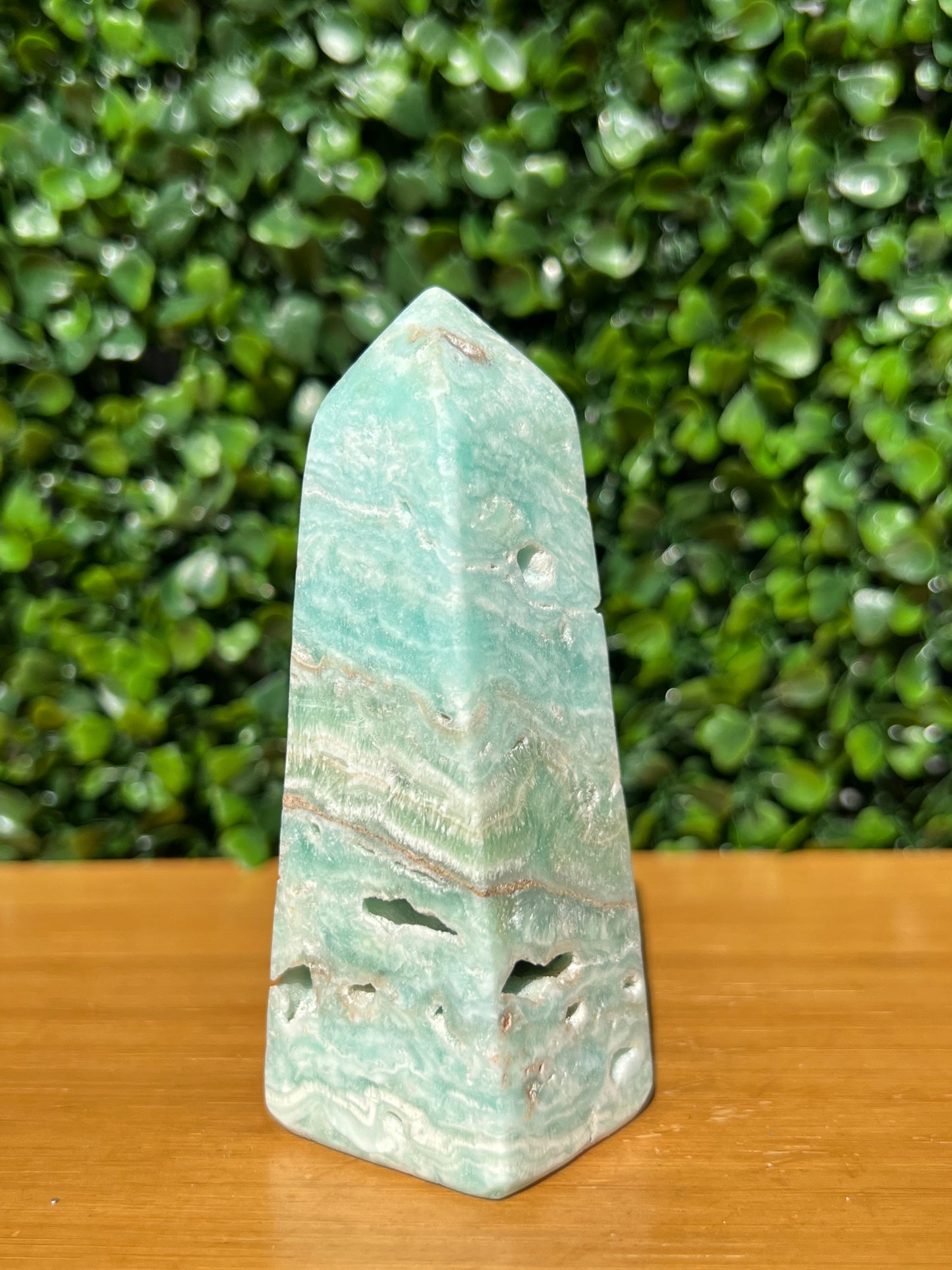Blue Aragonite Obelisk