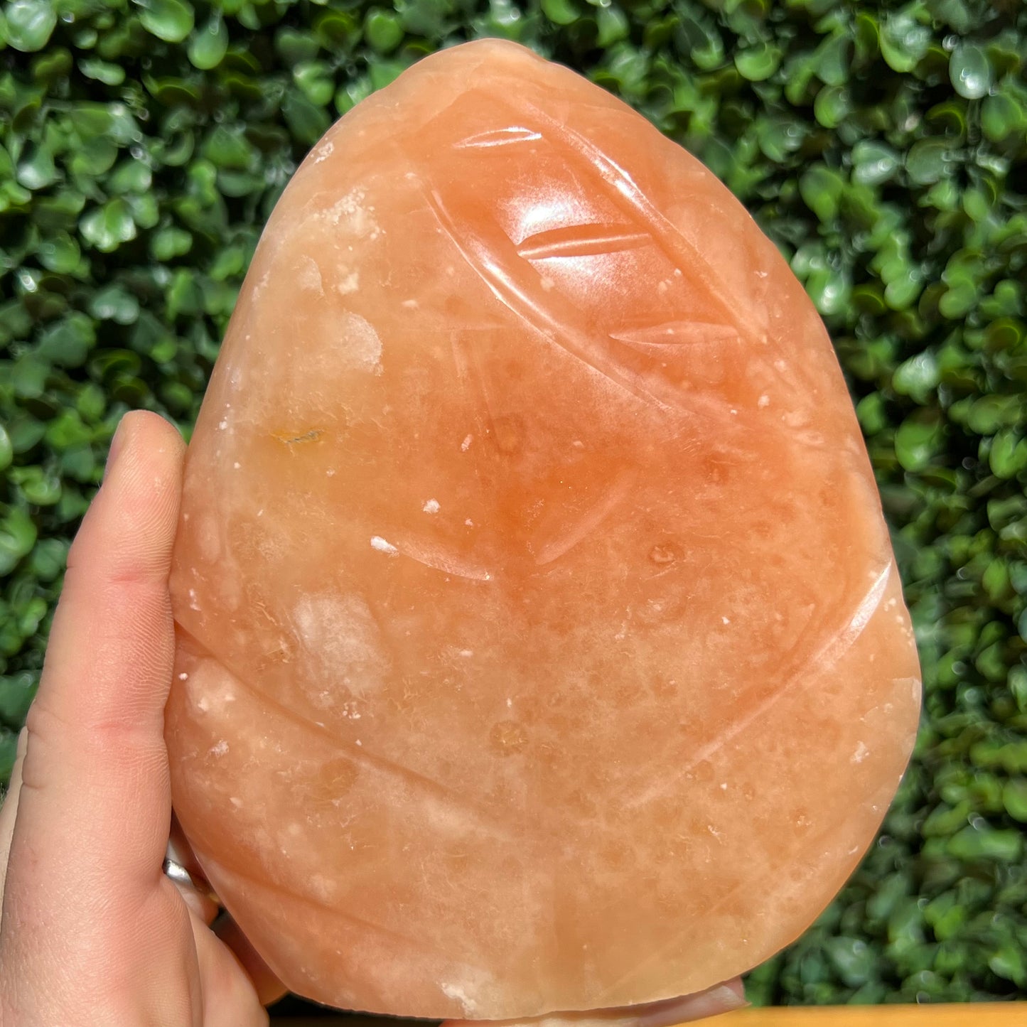 Tangerine Calcite Leaf