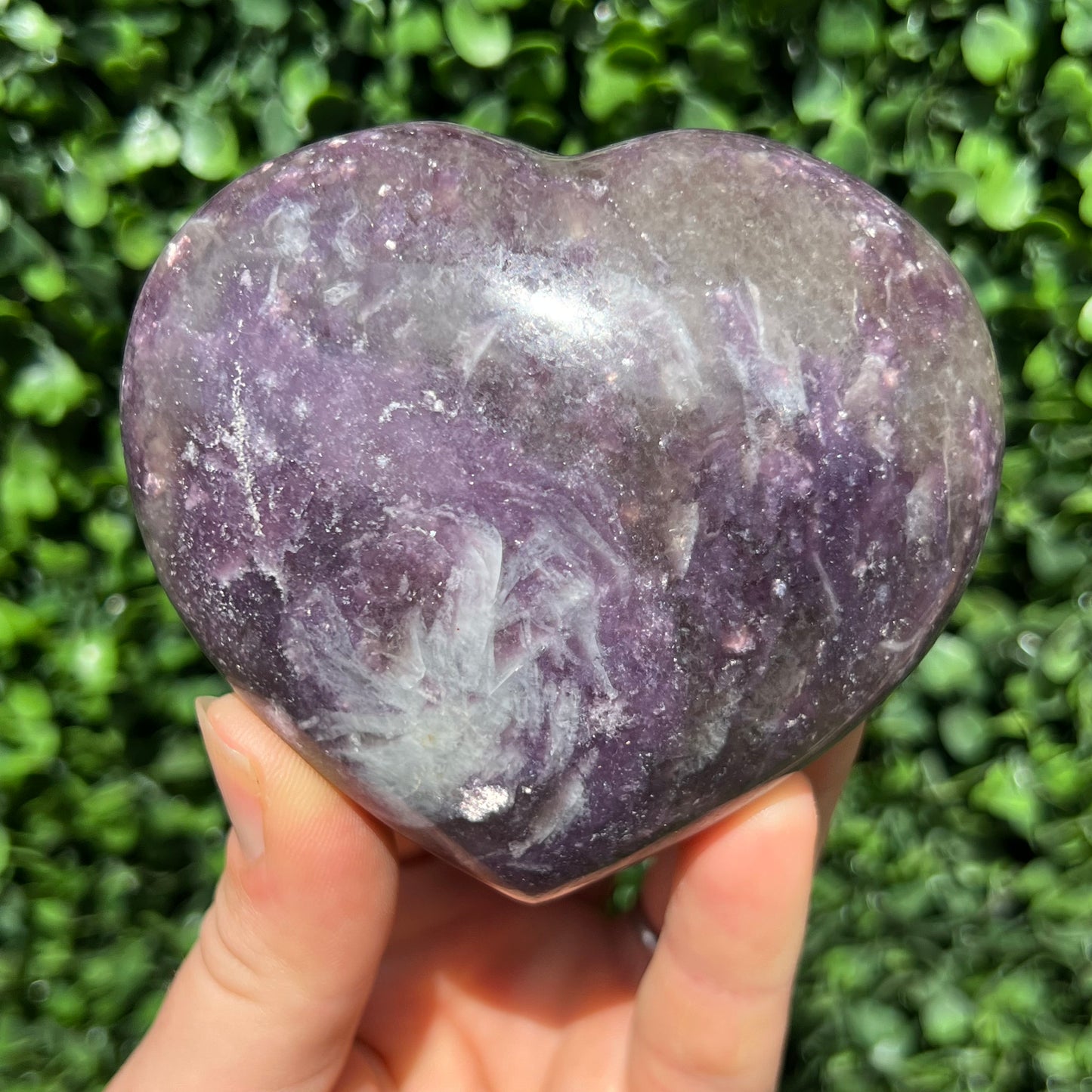 Lepidolite Smokey Heart