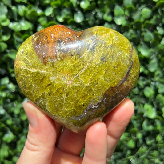Kiwi Opal Heart