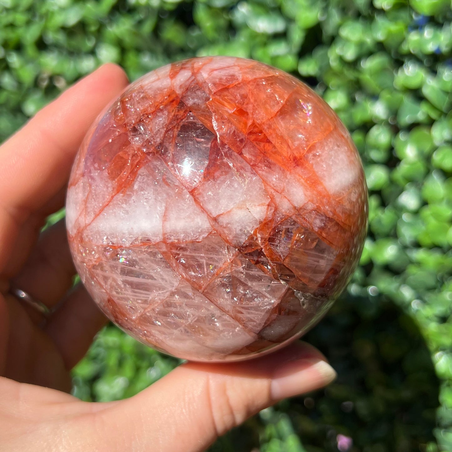 Fire Quartz Sphere