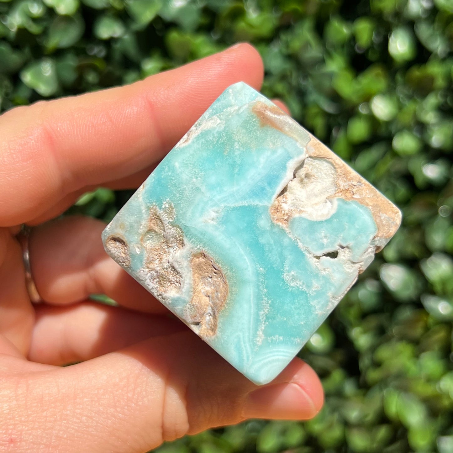Blue Aragonite Cube