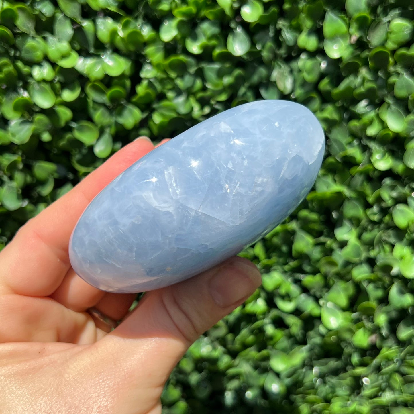 Blue Calcite Crystal Heart