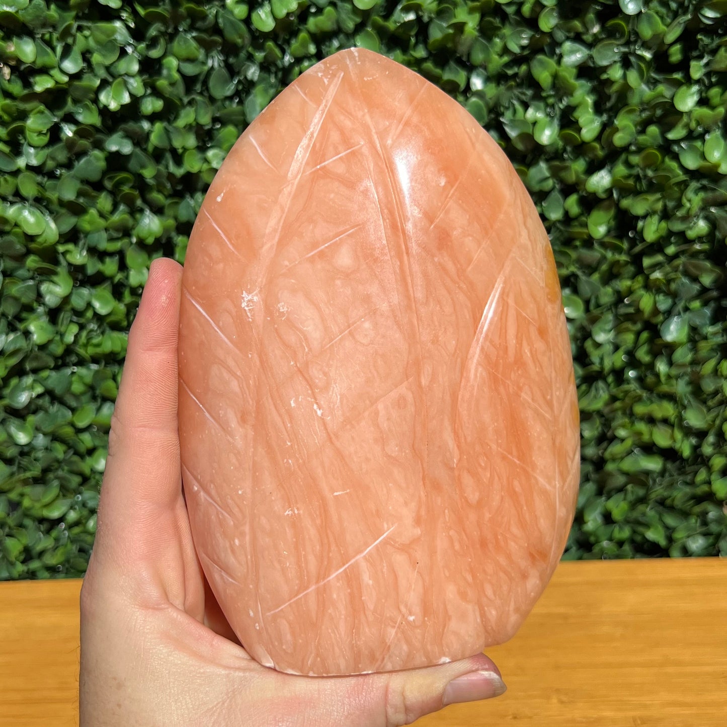 Tangerine Calcite Leaf