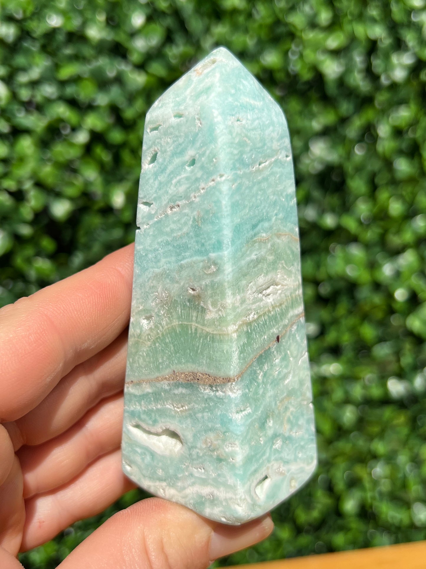 Blue Aragonite Obelisk