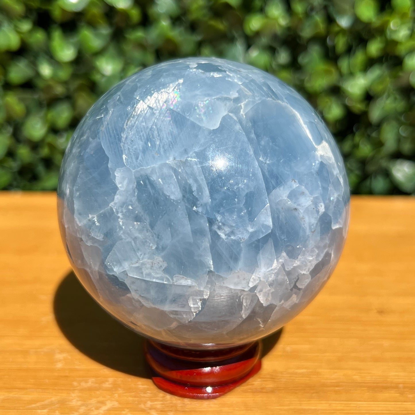Blue Calcite Crystal Sphere